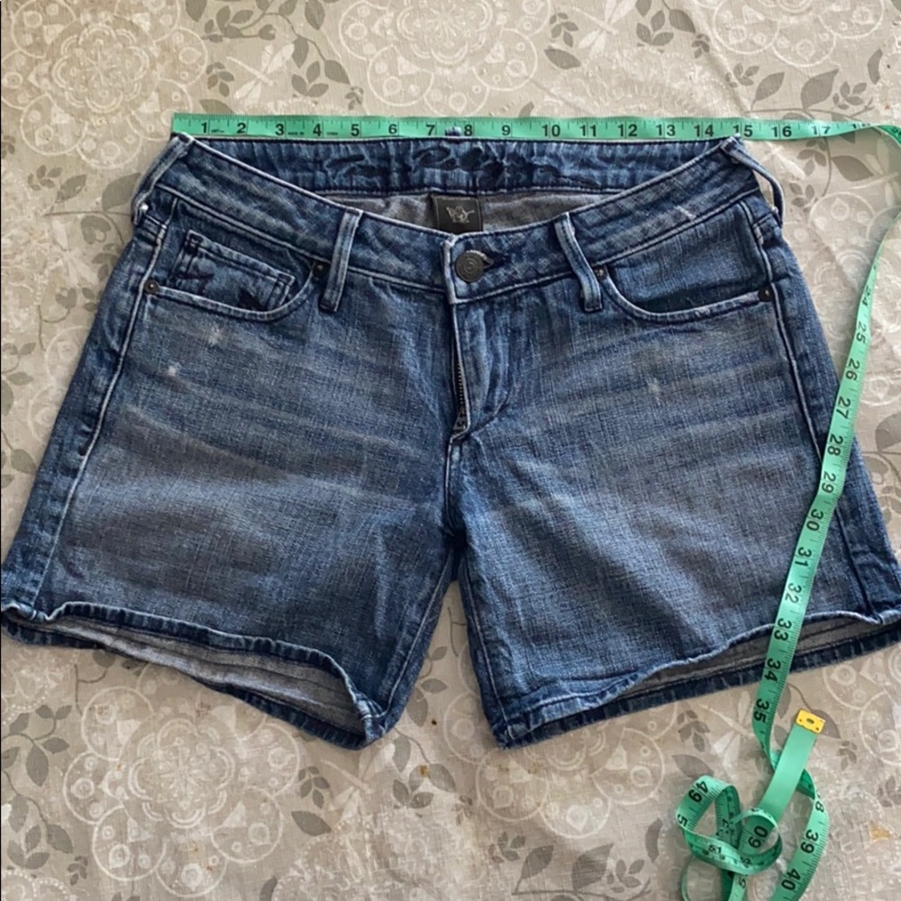 True Religion dark jean shorts
